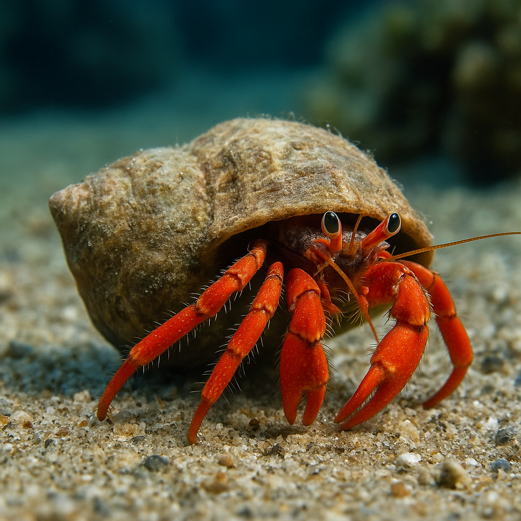 Red Leg Hermit Crab Clibanarius rutilus