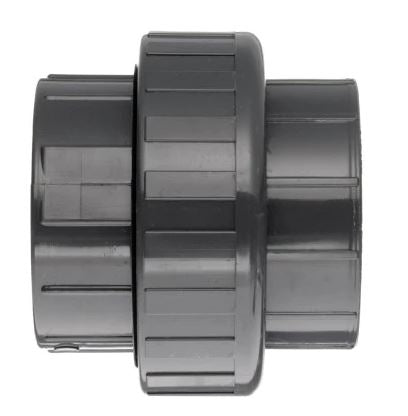 PVC Union Fitting Slip/Threaded Grey 1-1/4"