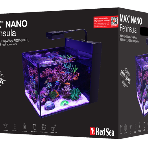 Red Sea Max Nano Peninsula with ReefLED50 - Black Cabinet