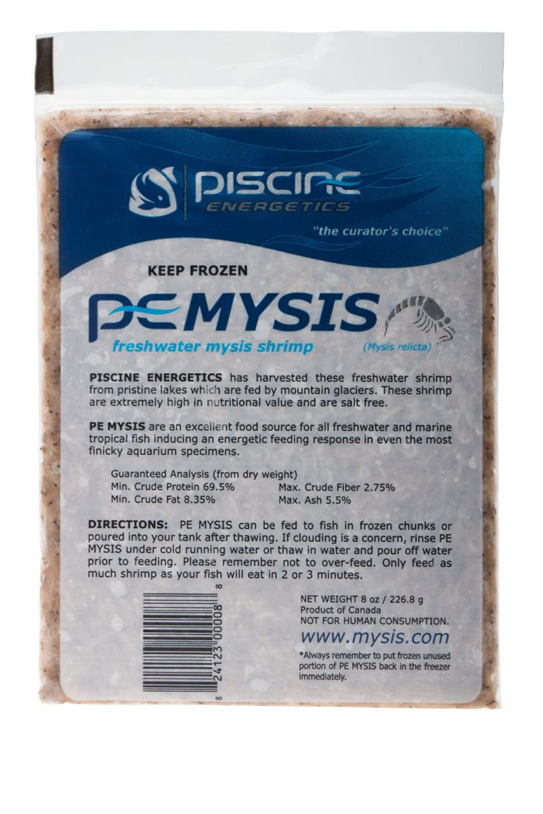 PE Frozen Mysis Shrimp Pack 8 oz Flat Pack
